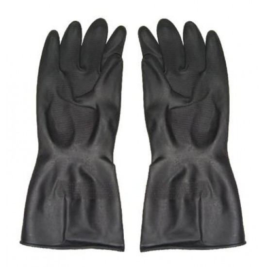 Best Quality Black Industrial Rubber Gloves Size:G (PAIR)