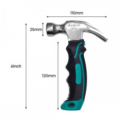 Aiwo Mini Claw Hammer 8oz With Short TPR Handle 6'' Aiwo Mini Claw Hammer 8oz With Short TPR Handle 6''