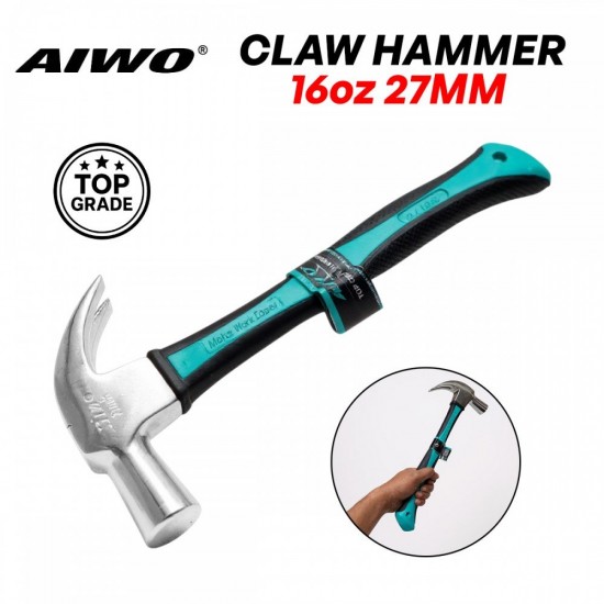 Aiwo Top Grade Claw Hammer 16oz 27MM With TPR Handle Aiwo Top Grade Claw Hammer 16oz 27MM With TPR Handle