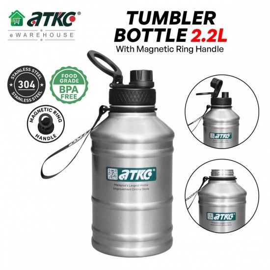 ATKC SUS304 Tumbler Bottle 2.2L With Magnetic Ring Handle