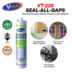 V-Tech VT-220 Seal-All-Gaps Silicone Sealant 450G - White