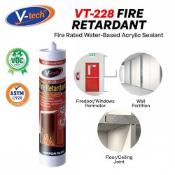 V-Tech VT-228 Fire Retardant Silicone Sealant 450G – Grey/White/Red