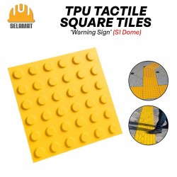 Selamat TPU (Thermoplastic Urethane) Tactile Square Tiles Warning Sign 300MM (L) x 300MM (W) x 3-7.5MM (H) - S1 Dome