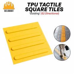 Selamat TPU (Thermoplastic Urethane) Tactile Square Tiles Guiding 300MM (L) x 300MM (W) x 3-7.5MM (H) - S2 Directional