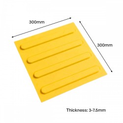 Selamat TPU (Thermoplastic Urethane) Tactile Square Tiles Guiding 300MM (L) x 300MM (W) x 3-7.5MM (H) - S2 Directional