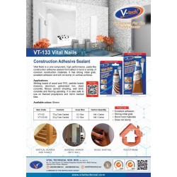 V-Tech VT-133 Vital Nails Construction Adhesive Sealant 75G - Brown V-Tech VT-133 Vital Nails Construction Adhesive Sealant 75G - Brown