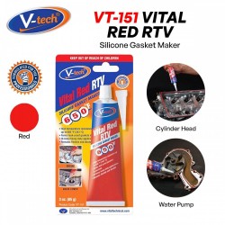 V-Tech VT-151 Vital Red RTV Silicone Gasket Maker Up to 650°F 85G - Red