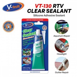 V-Tech VT-130 Clear RTV Silicone Gasket Sealant Adhesive 75G - Clear