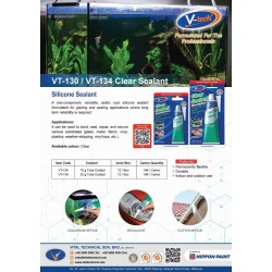 V-Tech VT-130 Clear RTV Silicone Gasket Sealant Adhesive 75G - Clear