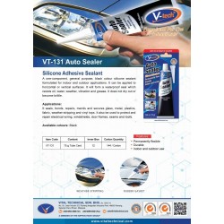 V-Tech VT-131 Auto Seal Silicone Adhesive Sealant 75G - Black V-Tech VT-131 Auto Seal Silicone Adhesive Sealant 75G - Black