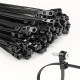 Home Store 6''/8''/10'' Black Nylon Cable Tie With Drilling Hole - 100PCS/PKT