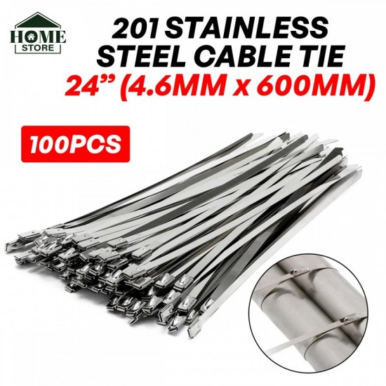 Home Store 4''/6''8''/10''/12''/14''/16''/18''/20''/22''/24'' 201 Stainless Steel Cable Tie - 100PCS/PKT