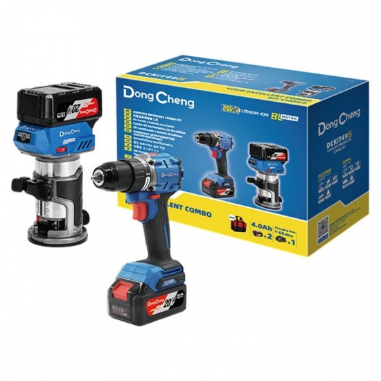 DongCheng DCKIT49BK Cordless Brushless Combo Kit DCJZ2060iZ Driver/Hammer Drill + DCMP6Z Trimmer 20V 4.0Ah DongCheng DCKIT49BK Cordless Brushless Combo Kit DCJZ2060iZ Driver/Hammer Drill + DCMP6Z Trimmer 20V 4.0Ah