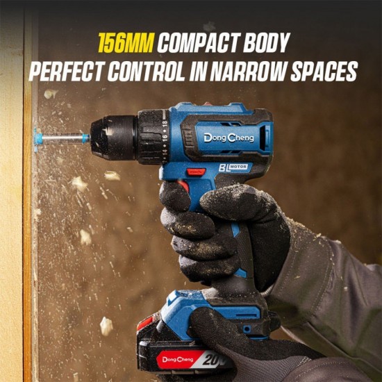 DongCheng DCKIT48AM Cordless Brushless Combo Kit DCPL165 Impact Driver + DCJZ2040Z Driver Drill 20V 2.0Ah