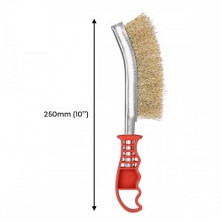 CN Brass Knife Brush 10'' 250MM With PVC Handle CN Brass Knife Brush 10'' 250MM With PVC Handle