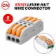 CN KV212 / KV313 Lever-Nut Wire Connector 2-Way/ 3-Way 32A 600V - 5PCS/PKT CN KV212 / KV313 Lever-Nut Wire Connector 2-Way/ 3-Way 32A 600V - 5PCS/PKT