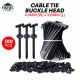 Home Store Nylon Cable Tie With Buckle Head 4.8MM (W) x 100MM 4'' (L) Black - 100PCS/PKT