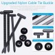 Home Store Nylon Cable Tie With Buckle Head 4.8MM (W) x 100MM 4'' (L) Black - 100PCS/PKT
