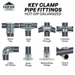 Home Store Key Clamp Fittings Hot Dip Galvanised