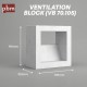 PBM VB70.105 Ventilation Block 190MM (L) x 100MM (W) x 190MM (H) - 1PC PBM VB70.105 Ventilation Block 190MM (L) x 100MM (W) x 190MM (H) - 1PC