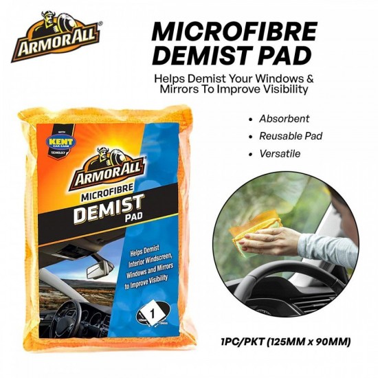 Armor All Microfibre Demist Pad 125MM (L) x 90MM (W) - 1PC/PKT Armor All Microfibre Demist Pad 125MM (L) x 90MM (W) - 1PC/PKT