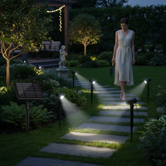 Suriang YH0527-4 Solar Garden Lawn Spotlight IPX5 Waterproof LED Cool White Light Suriang YH0527-4 Solar Garden Lawn Spotlight IPX5 Waterproof LED Cool White Light