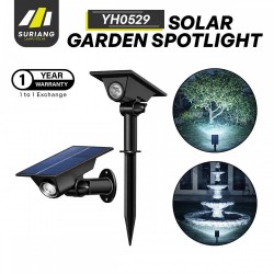 Suriang YH0529 Solar Garden Lawn Spotlight IPX5 Waterproof LED Cool White Light