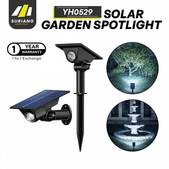 Suriang YH0529 Solar Garden Lawn Spotlight IPX5 Waterproof LED Cool White Light Suriang YH0529 Solar Garden Lawn Spotlight IPX5 Waterproof LED Cool White Light