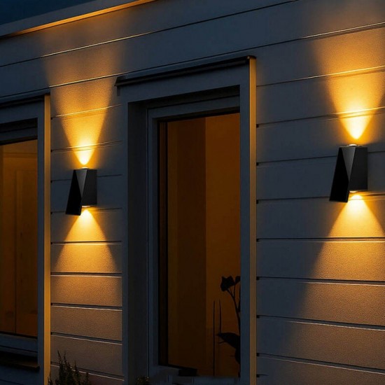 Suriang YH0635 Solar Wall Light IPX5 Waterproof LED Warm White Decorative Wall Light - 2PCS/BOX Suriang YH0635 Solar Wall Light IPX5 Waterproof LED Warm White Decorative Wall Light - 2PCS/BOX