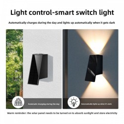 Suriang YH0635 Solar Wall Light IPX5 Waterproof LED Warm White Decorative Wall Light - 2PCS/BOX Suriang YH0635 Solar Wall Light IPX5 Waterproof LED Warm White Decorative Wall Light - 2PCS/BOX