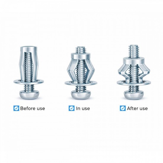 CN Expansion Screw Petal/Jack Nut M5 x 25, M6 x 25, M8 x 30 - 10PCS/PKT CN Expansion Screw Petal/Jack Nut M5 x 25, M6 x 25, M8 x 30 - 10PCS/PKT