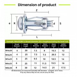 CN Expansion Screw Petal/Jack Nut M5 x 25, M6 x 25, M8 x 30 - 10PCS/PKT CN Expansion Screw Petal/Jack Nut M5 x 25, M6 x 25, M8 x 30 - 10PCS/PKT
