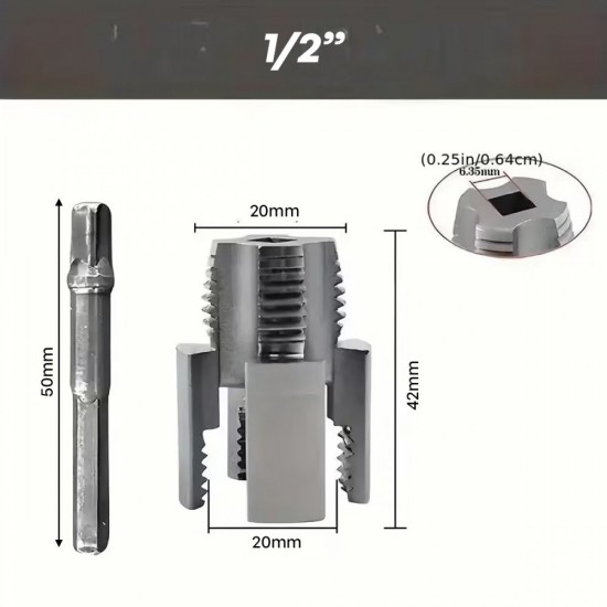 CN 2-in-1 Pipe Thread Cutter Inner & Outer 1/2'' BSP & 3/4'' BSP (SET) CN 2-in-1 Pipe Thread Cutter Inner & Outer 1/2'' BSP & 3/4'' BSP (SET)