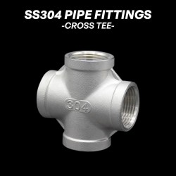 Stainless Steel 304 Pipe Fittings - Cross Tee Stainless Steel 304 Pipe Fittings - Cross Tee