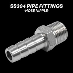 Stainless Steel 304 Pipe Fittings - Hose Nipple Stainless Steel 304 Pipe Fittings - Hose Nipple