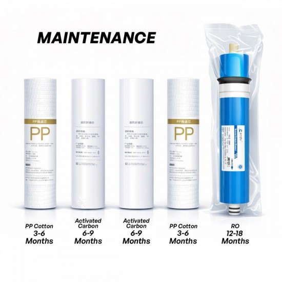 CN Replacement Cartridge For Anshipu ASP-RO100 3 in 1 RO Water Dispenser (5PCS/SET) CN Replacement Cartridge For Anshipu ASP-RO100 3 in 1 RO Water Dispenser (5PCS/SET)