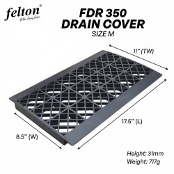 Felton FDR350 Drain Cover 8.5" (W) x 17.5" (L) x 31MM (H) - Size M
