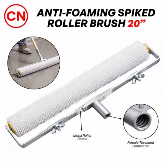 CN Anti-Foaming Spiked Roller Brush For Epoxy Paint & Self-Leveling 70MM (D) x 550MM 20" (W) C/W Metal Roller Frame CN Anti-Foaming Spiked Roller Brush For Epoxy Paint & Self-Leveling 70MM (D) x 550MM 20" (W) C/W Metal Roller Frame