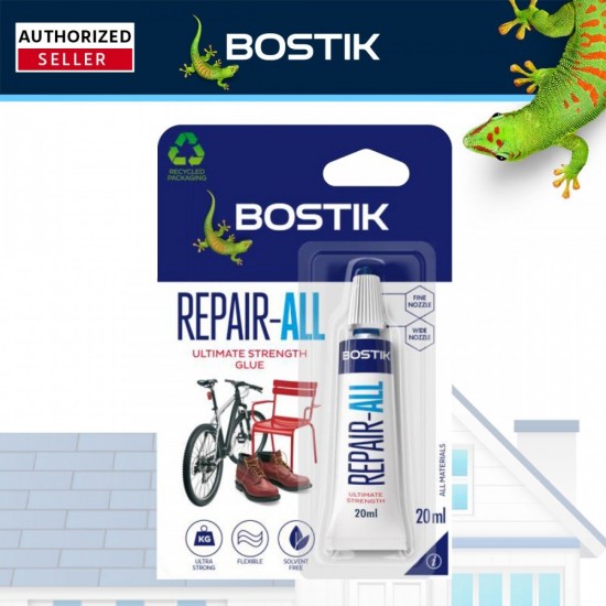 Bostik Repair-All Ultimate Strength Glue 20ML (Clear) Bostik Repair-All Ultimate Strength Glue 20ML (Clear)