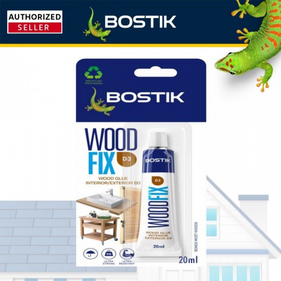 Bostik Wood Fix D3 Wood Glue Interior/Exterior 20ML (White)