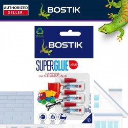 Bostik Fix & Glue Super Glue Liquid 0.8G x 3 (Clear) Bostik Fix & Glue Super Glue Liquid 0.8G x 3 (Clear)
