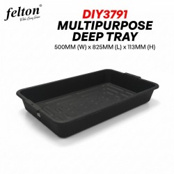 Felton DIY3791 Multipurpose Deep Tray 500MM (W) x 825MM (L) x 113MM (H) - BLACK Felton DIY3791 Multipurpose Deep Tray 500MM (W) x 825MM (L) x 113MM (H) - BLACK