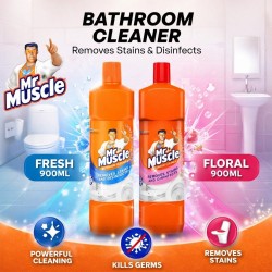Mr Muscle Bathroom Cleaner Removes Stains & Disinfects 900ML Mr Muscle Bathroom Cleaner Removes Stains & Disinfects 900ML