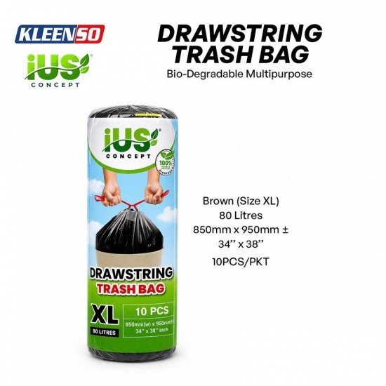 Kleenso IUS Concept Ear Tie / Drawstring Trash Garbage Bag Kleenso IUS Concept Ear Tie / Drawstring Trash Garbage Bag