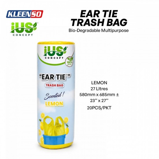 Kleenso IUS Concept Ear Tie / Drawstring Trash Garbage Bag Kleenso IUS Concept Ear Tie / Drawstring Trash Garbage Bag