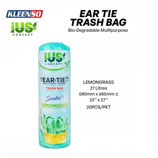 Kleenso IUS Concept Ear Tie / Drawstring Trash Garbage Bag Kleenso IUS Concept Ear Tie / Drawstring Trash Garbage Bag