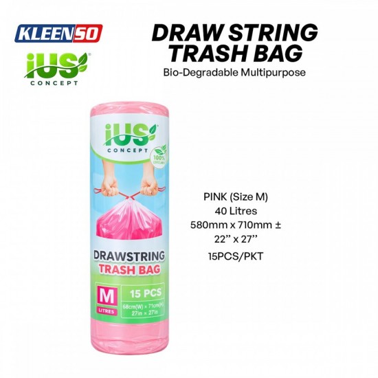 Kleenso IUS Concept Ear Tie / Drawstring Trash Garbage Bag Kleenso IUS Concept Ear Tie / Drawstring Trash Garbage Bag