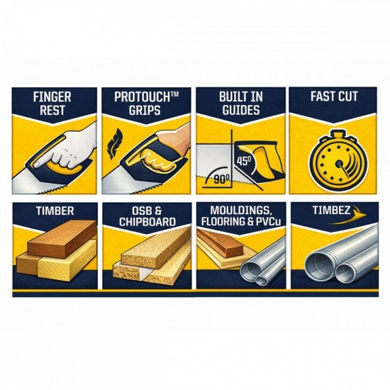 Irwin Jack Plus 880 Universal Handsaw 18" / 20" / 22" 8T/9P - Triple Ground Teeth Irwin Jack Plus 880 Universal Handsaw 18" / 20" / 22" 8T/9P - Triple Ground Teeth