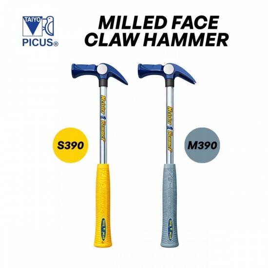 Japan 'Taiyo Picus' S390/M390 Magnetic Milled Face Claw Hammer Japan 'Taiyo Picus' S390/M390 Magnetic Milled Face Claw Hammer