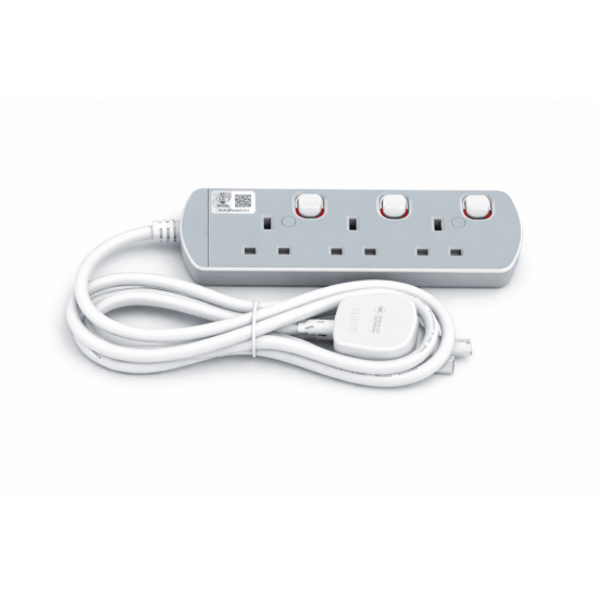 UMS Trailing Wire Extension Socket With 1.8Meter Flexible Cable Cord 13A Plug 240V Neon Indicator